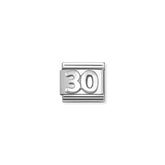 Nomination COMPOSABLE CLASSIC OXIDIERTE SYMBOLE aus Edelstahl, mit 925er Silber verziert, (58_30)